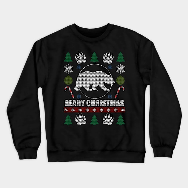 Gay Bear Beary Christmas Crewneck Sweatshirt by Sleazoid